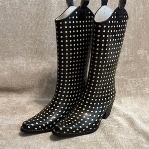 Bit & Bridle Western Style Polka Dot Rain Boots